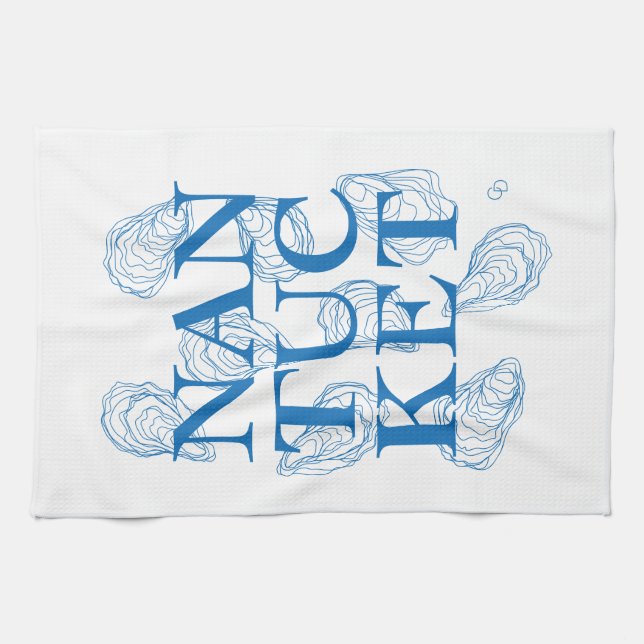 Nantucket Oyster Tea Towel Kökshandduk (Horisontell)