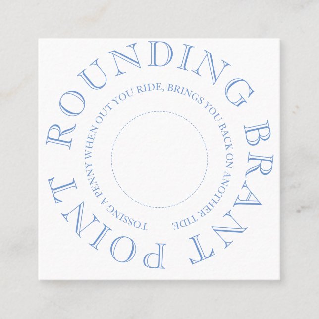 Nantucket Penny Toss Fyrkantigt Visitkort (Framsida)