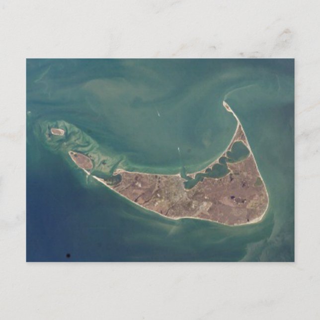 Nantucket Satellite-foto Vykort (Framsida)