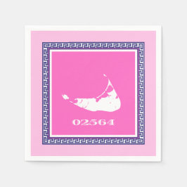 Nantucket (Sconset) Rosa Cocktail Napkins Pappersservett