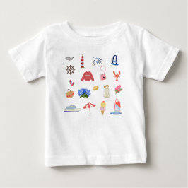 Nantucket Sommaräventyrsikoner Barn T-Shirt
