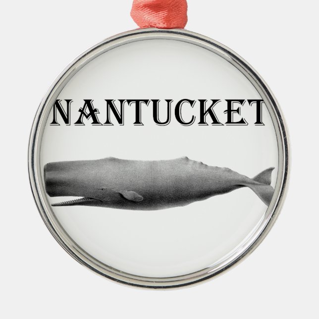 Nantucket spermaval julgransprydnad metall (Framsidan)