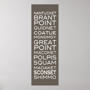 Nantucket Ställe fet Modern Poster