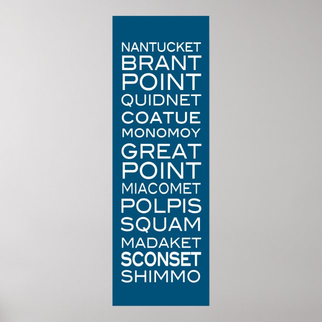 Nantucket Ställe fet Modern Poster (Framsidan)