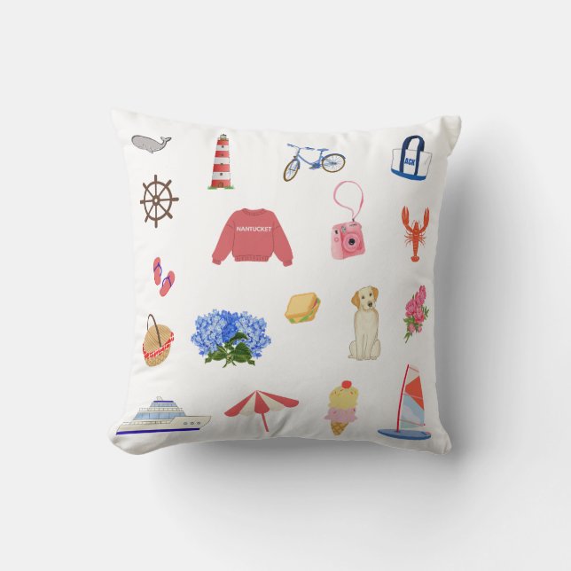 Nantucket Summer Adventure Pillow Kudde (Framsida)