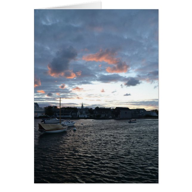 Nantucket Sunset Card Hälsningskort (Framsidan)