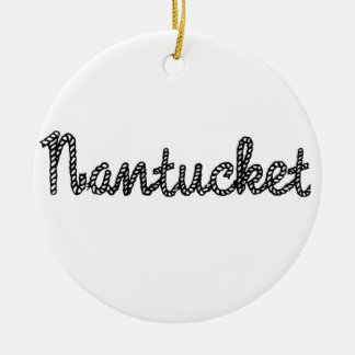 Nantucket svart julgransprydnad keramik