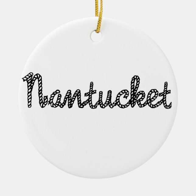 Nantucket svart julgransprydnad keramik (Framsidan)
