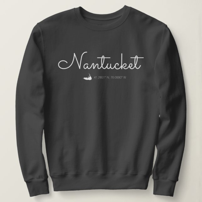 Nantucket Sweatshirt Cursive T Shirt (Design framsida)