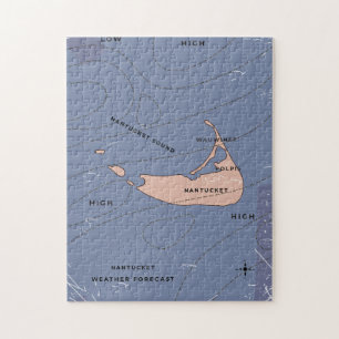 Nantucket USA, väder karta Pussel