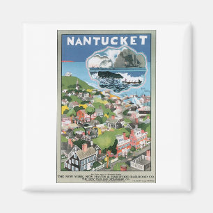 Nantucket Vintage resor Poster Magnet