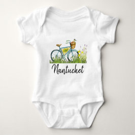 Nantucket vintagecykel i lavendelfält t shirt