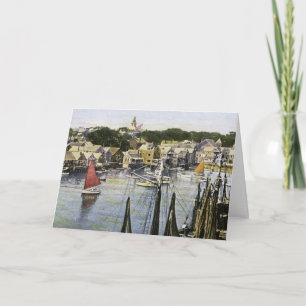 Nantucket Wharves Greeting Card Kort