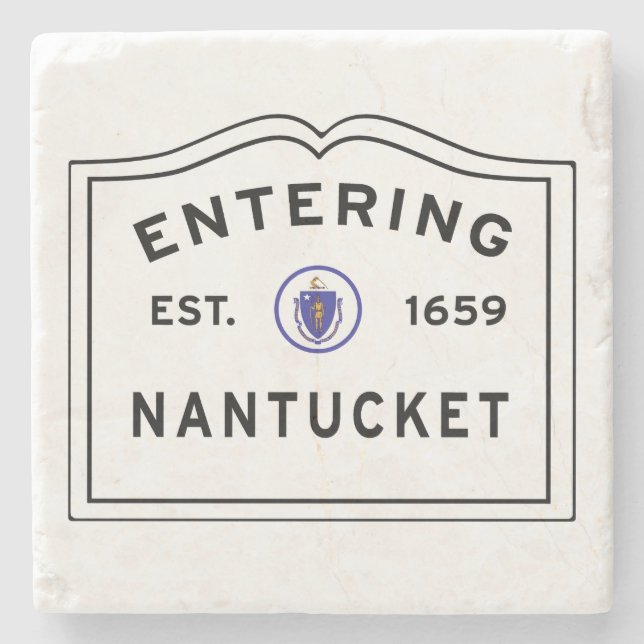 Nantucketön Massachusetts Stenunderlägg (Framsidan)
