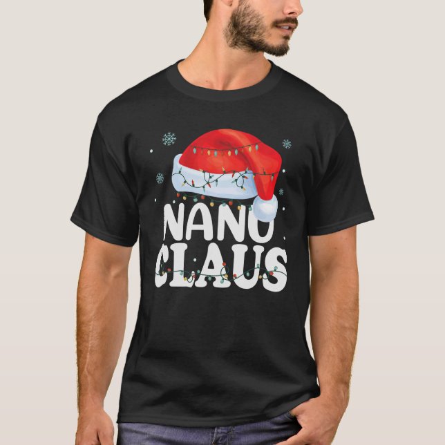 Nanu Claus Julafton Family Matching Funny Grandma  T Shirt (Framsida)