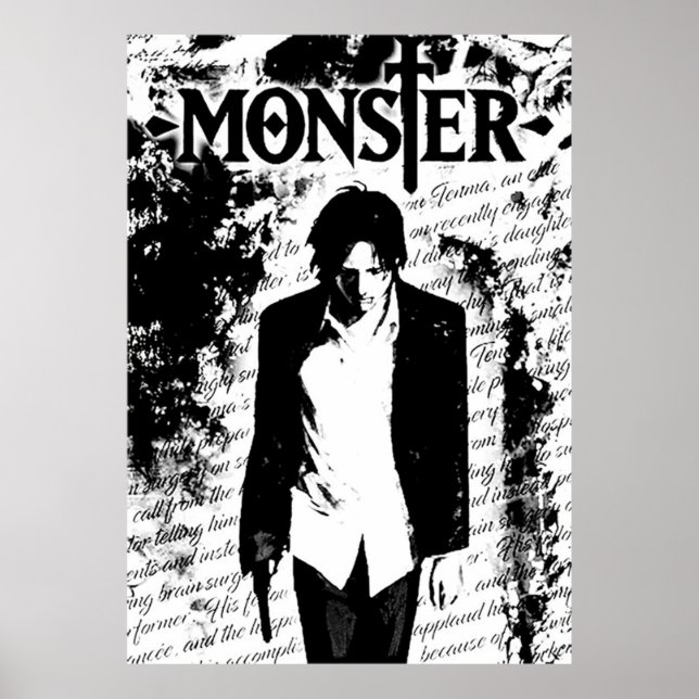 Naoki Urasawas Monster - Anime Manga Poster (Framsidan)