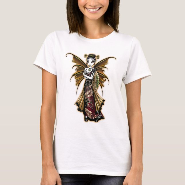 "Naomi" Oriental Fairy Art Dragon Tattoo Shirt T-shirt (Framsida)