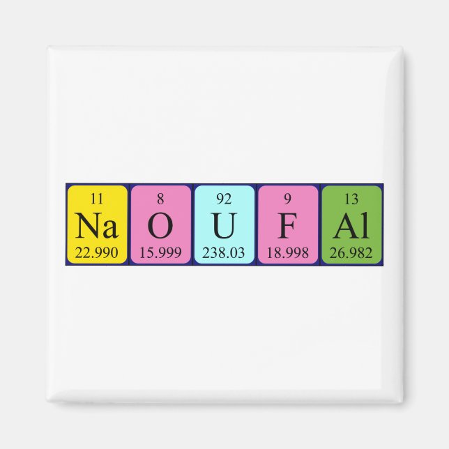 Naoufal Perioal bord namn magnet (Framsidan)