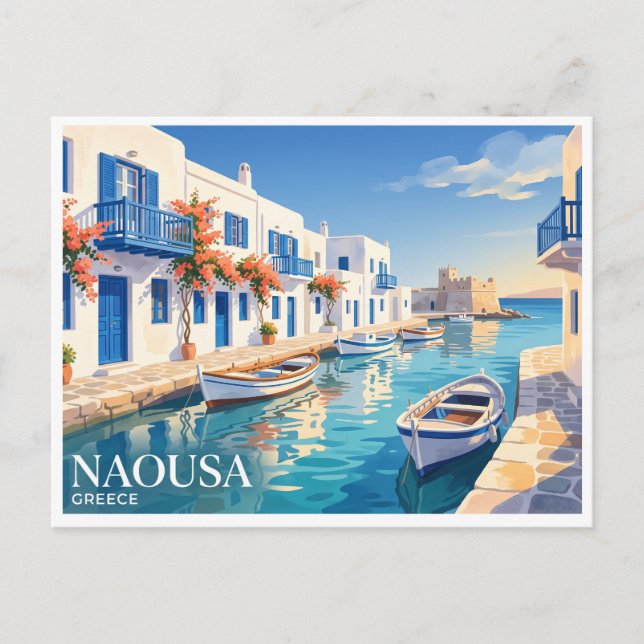 Naousa, Paros, Grekland Vykort (Framsida)