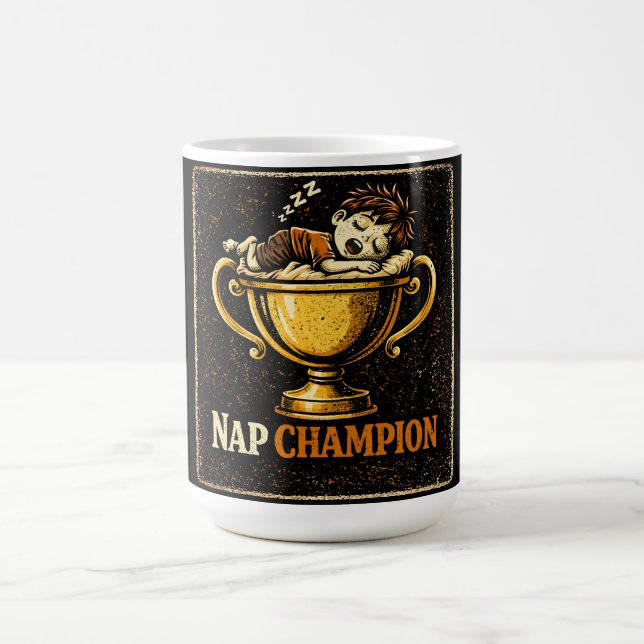 Nap Champion – Elite Sleeping Humor Pride Kaffemugg (Center)