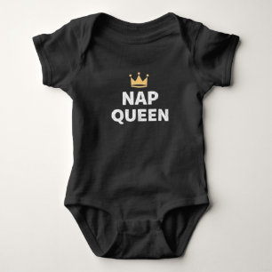 Nap Drottning Rolig Kunglig Krona Baby Kroppsovera T Shirt
