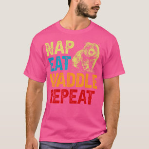 Nap Eat Waddle Wombat Owner Australian Animals T Shirt