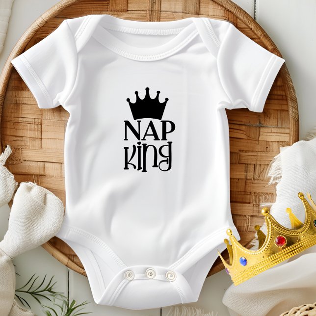 "Nap King" Baby Bodysuit Design T Shirt (Skapare uppladdad)