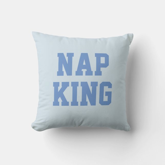 Nap Kung | Joke Humor Blue Dekorativ kudde (Framsida)