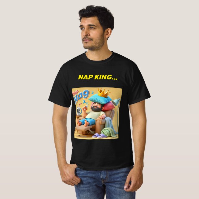 Nap Kung Pillow Krona Shirt Design. T (Hel framsida)