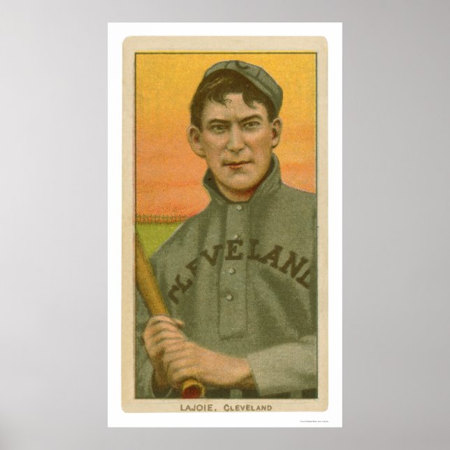 Nap Lajoie Baseball Card 1910 Poster (Framsidan)