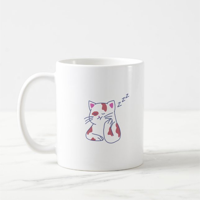Nap Mode Mug | Sleepy Kitty Vibes Kaffemugg (Vänster)