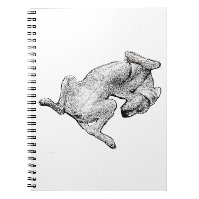 Nap Notes – Relaxed Dog Art Notebook Anteckningsbok (Framsidan)