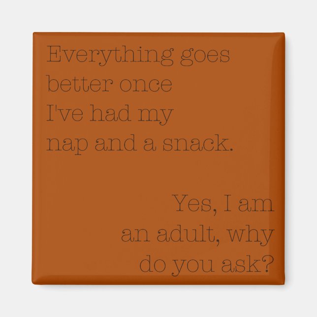 Nap och en Snack Magnet (Framsidan)