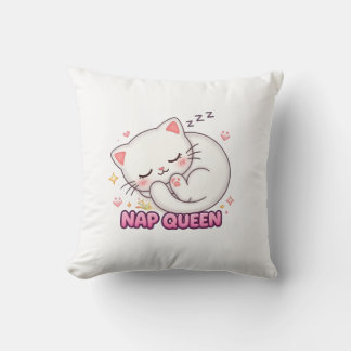 Nap Queen Cat Sticker | Cute Sleeping Cat Kudde