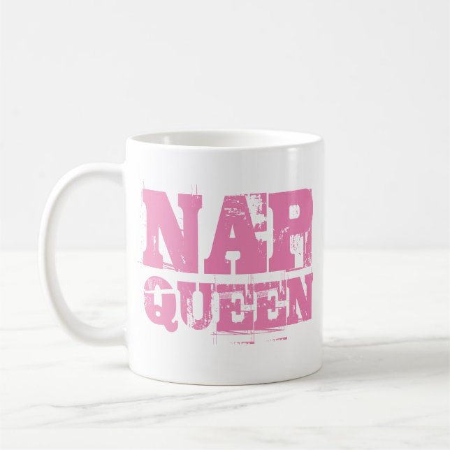 Nap Queen Mugg | Funny & Humor Citat Slogan Mugg (Vänster)