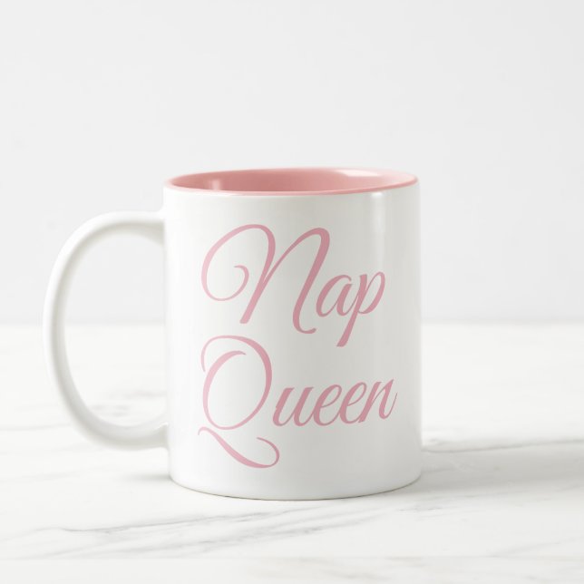Nap Queen Mugg | Funny & Humor Citat Slogan Mugg (Vänster)