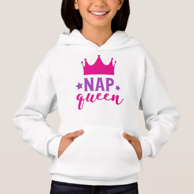 Nap Queen, Princess, Krona, stjärnor, sömn, sömn,  T Shirt (Framsida)