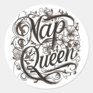 Nap Queen - Sticker Runt Klistermärke