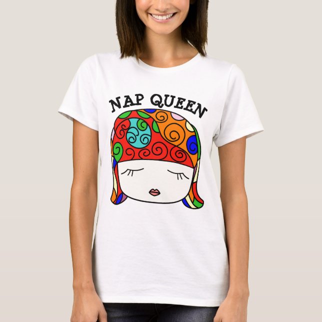 NAP QUEEN t-shirts, Funny Dam T Tee (Framsida)