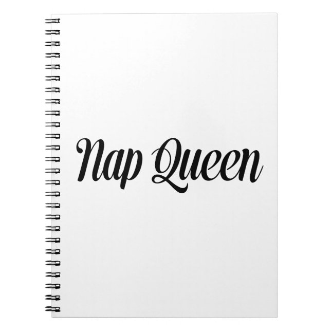 Nap Queen Typography Anteckningsbok (Framsidan)