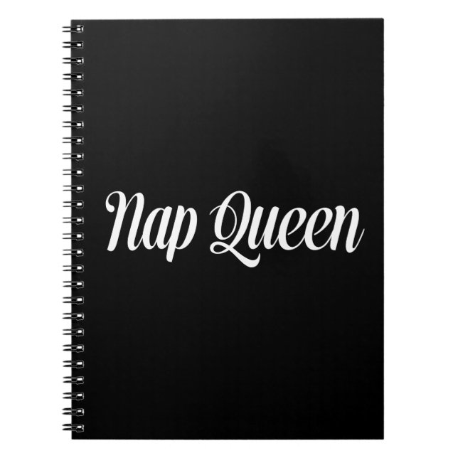 Nap Queen Typography Anteckningsbok (Framsidan)