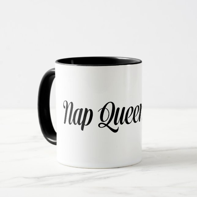 Nap Queen Typography Mugg (Framsida vänster)