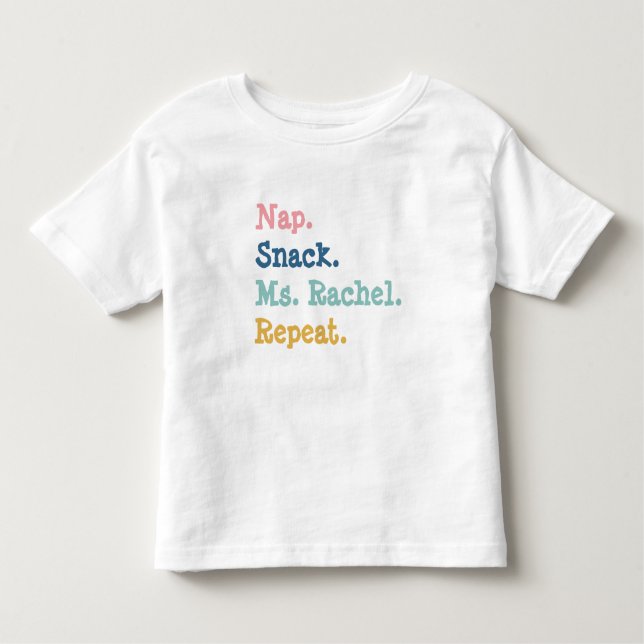 Nap Snack Ms Rachel Repeat Shirt för barn T Shirt (Framsida)
