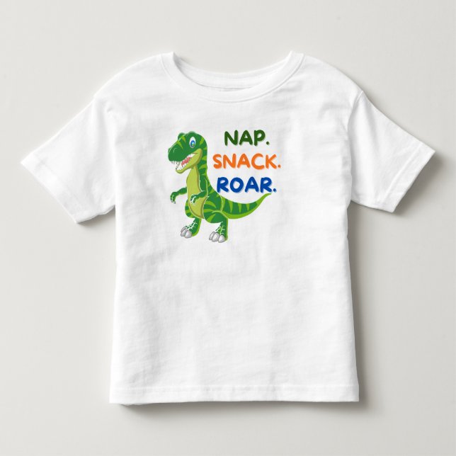 Nap Snack Ryta Dinosaur Barn T-Shirt  (Framsida)