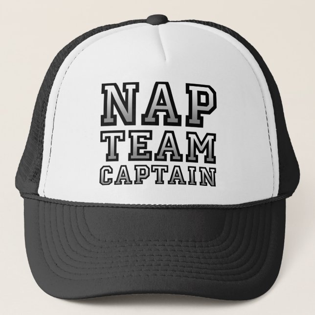 Nap Team Kapten Funny Boll Cap Hat Truckerkeps (Framsida)