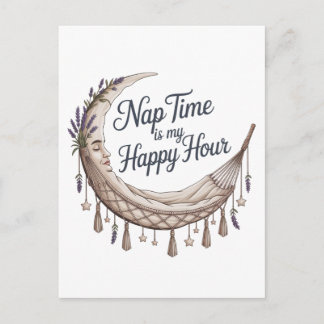 Nap Time Is My Happy Hour Helg Vykort