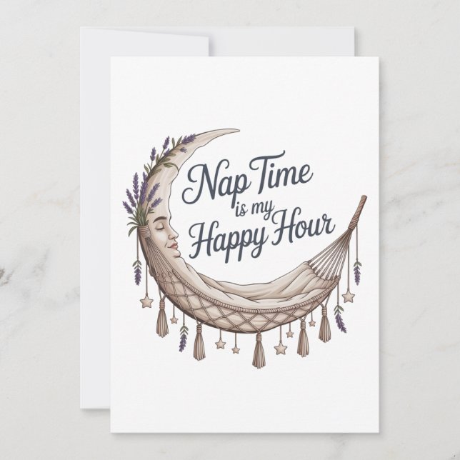 Nap Time Is My Happy Hour Inbjudningar (Framsida)