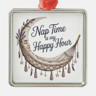 Nap Time Is My Happy Hour Julgransprydnad Metall