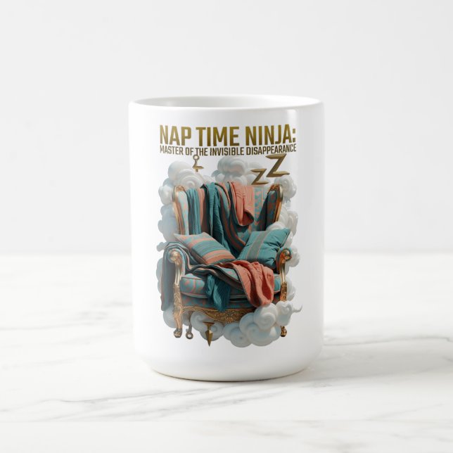 Nap Time Ninja T Shirt Kaffemugg (Center)