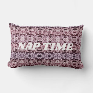 Nap Time Pastel Rosa Silky Mönster Elegant Lumbarkudde